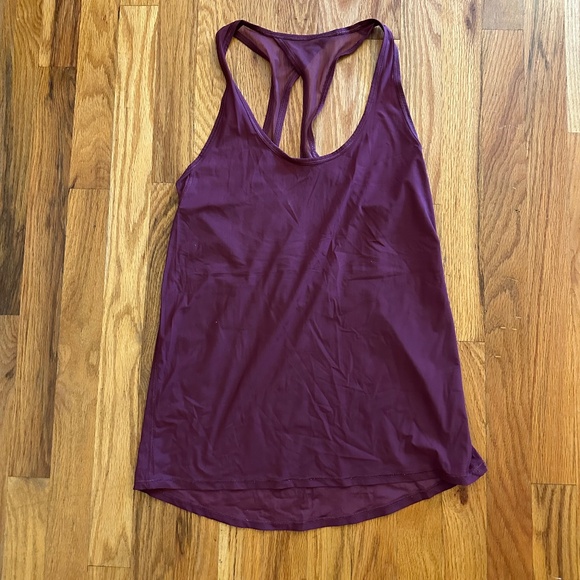 Lululemon Power Y Mesh-Back Tank – Maroon – Size 6 - Picture 1 of 4